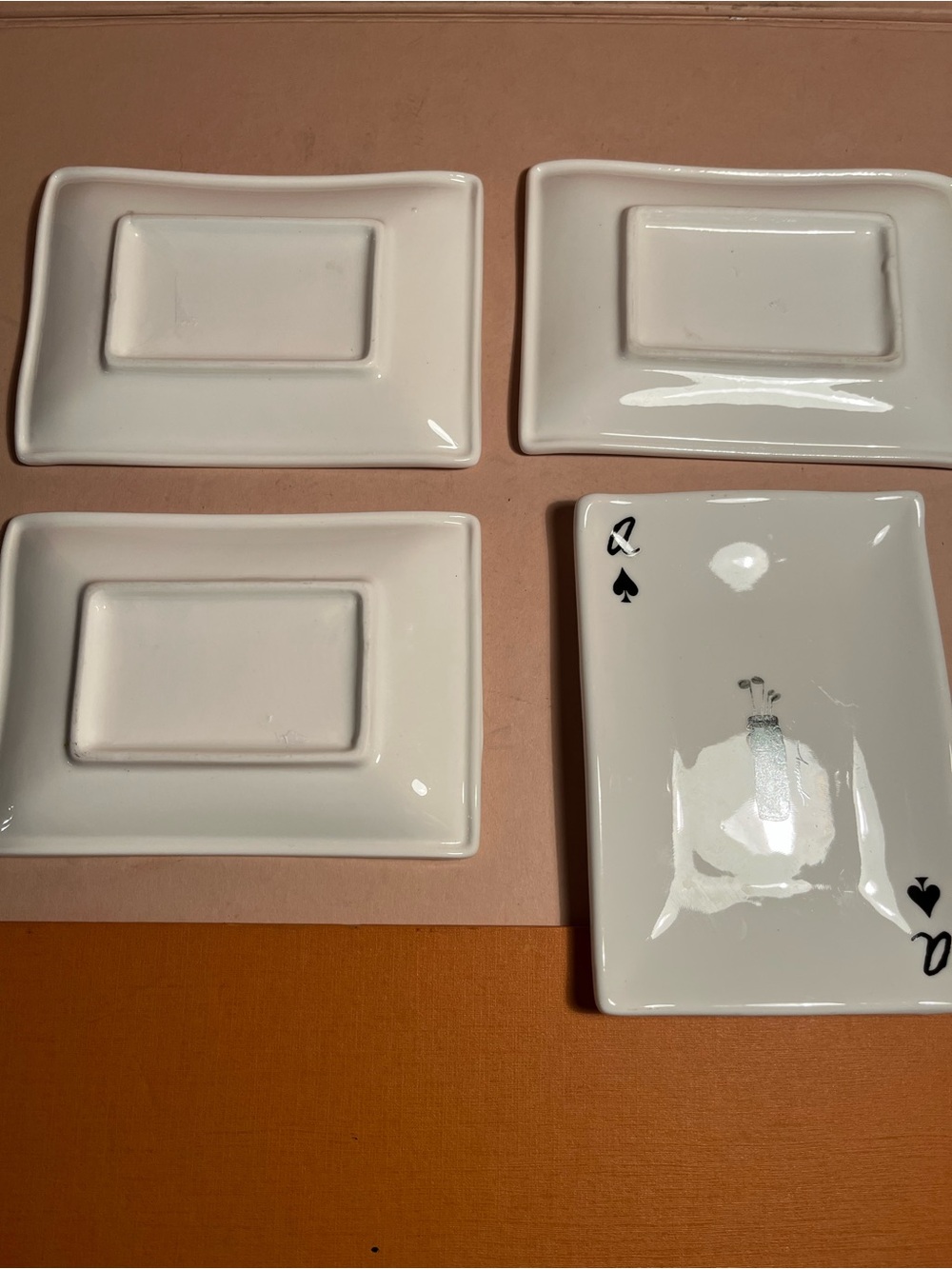 Playing Card CeramicAccents decoration pieces / set of 4 - Picture 8 of 9
